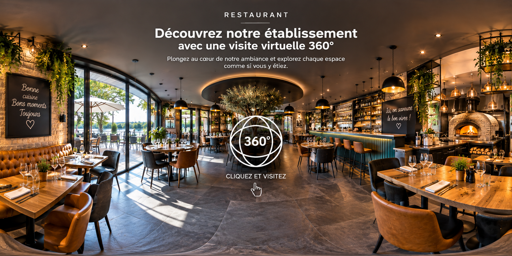 Création visite virtuelle 360 restaurant
