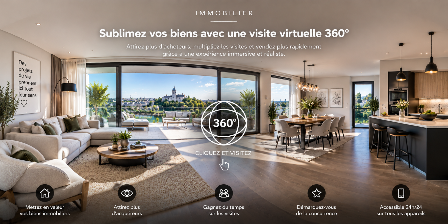 Création de visite virtuelle 360 immobilier